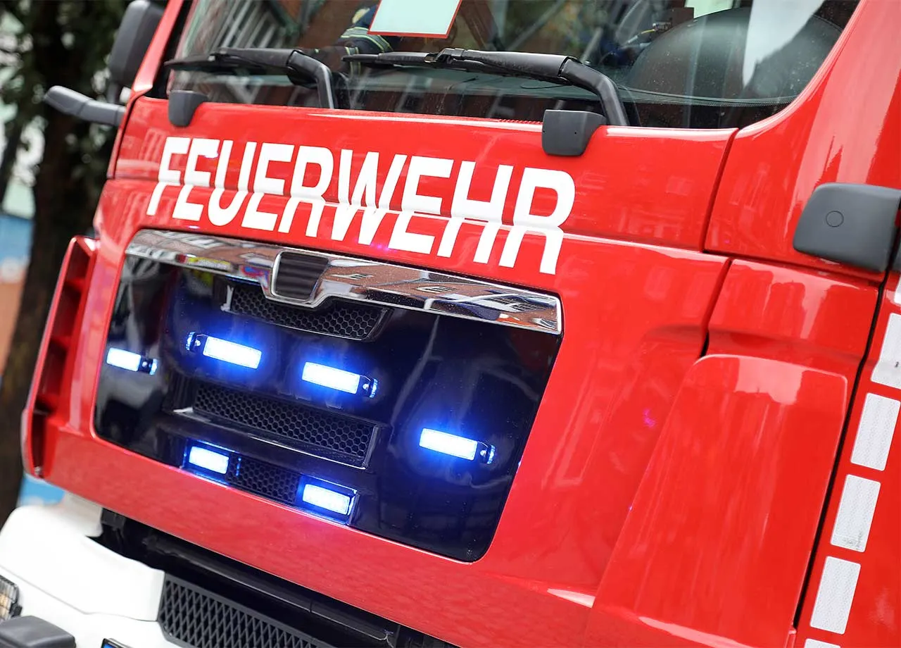Geblitzter Feuerwehrmann aus Taucha.