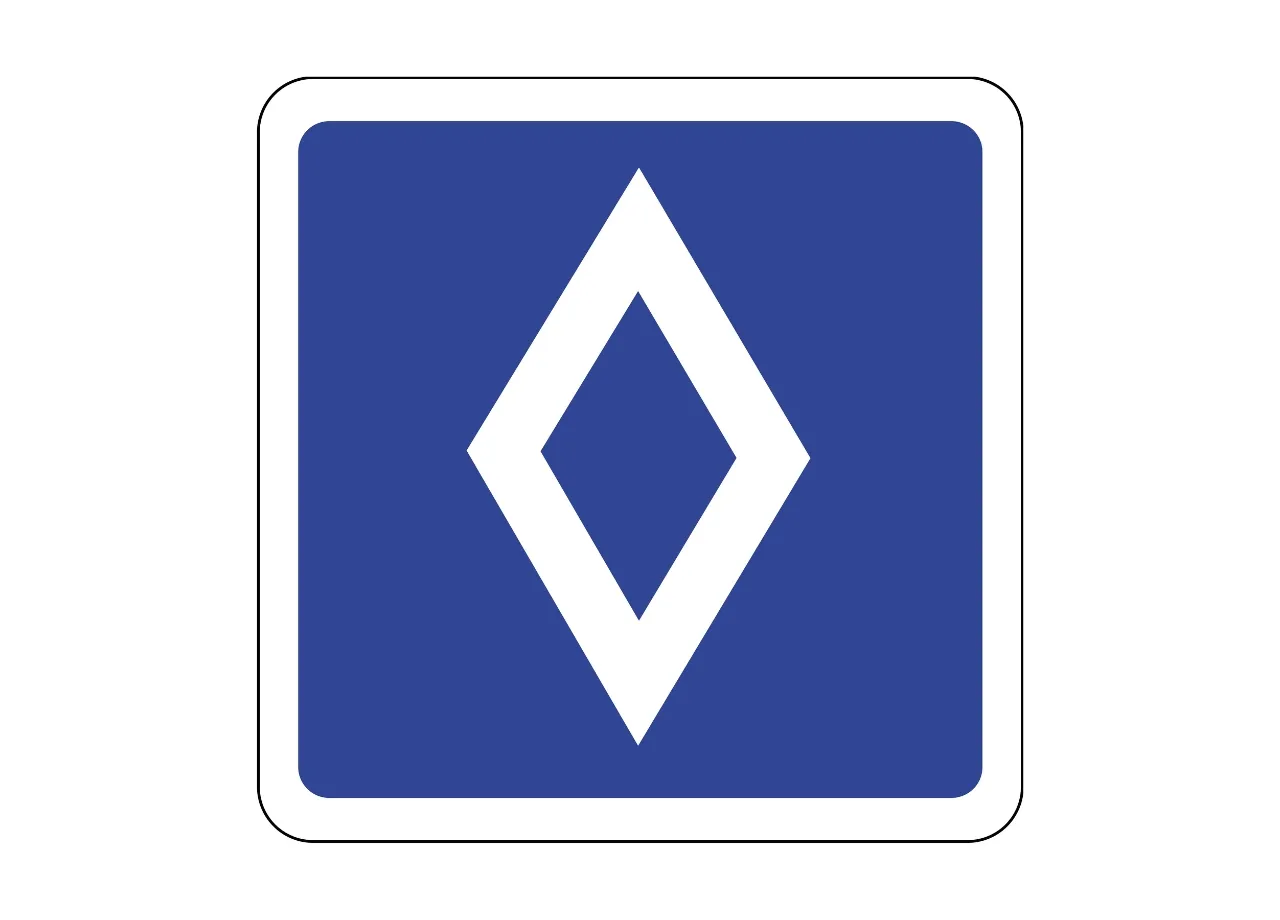 Verkehrszeichen auf ausländischen Autobahnen: Weißer Diamant kann teuer werden