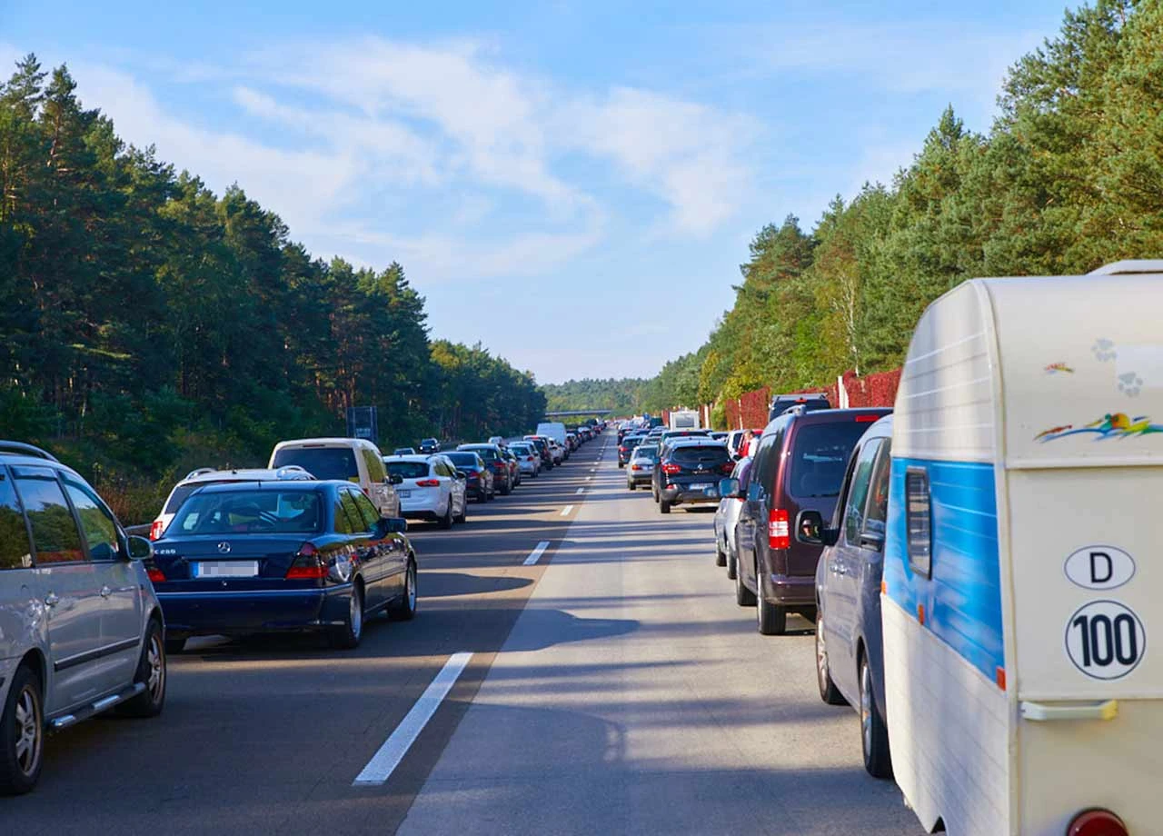 Rettungsgasse auf der Autobahn